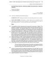 Buckingham Ltd v. British-American Insurance Company Ltd