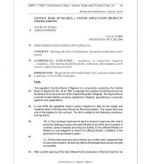 Central Bank of Nigeria v. System Application Products Nigeria Ltd