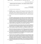 Habib Nigeria Ban Ltd v. Gift Unique Nig. Ltd