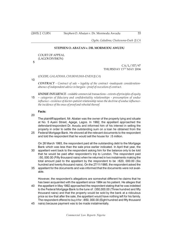 Stephen O. Abatan v. Dr. Mormodu Awudu