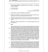 ASSET MANAGEMENT CORPORATION OF NIG. v. PLATINUM CAPITAL LTD.