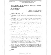 BEST CHILDREN INTERNATIONAL SCHOOLS LTD v. FEDERAL INLAND REVENUE SERVICE