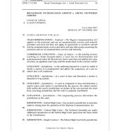 Broad Technologies Ltd. v. Airtel Networks Ltd.