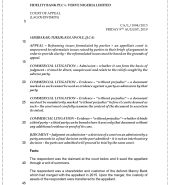 FIDELITY BANK PLC v. VERVE NIGERIA LIMITED