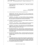 Globe Spinning Mills Nig. Plc. v. Reliance Textile Indus. Ltd.