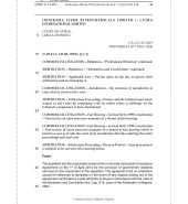 INDORAMA ELEME PETROCHEMICALS LTD v. CUTRA INT’L LTD.