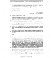 KLM Investment Ltd. & Anor. v. African International Bank Ltd.