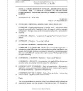 MUSICAL COPYRIGHT SOCIETY OF NIGERIA (LTD-GTE) (MCSN) v. COMPACT DISC TECHNOLOGY LIMITED & 2 ORS.
