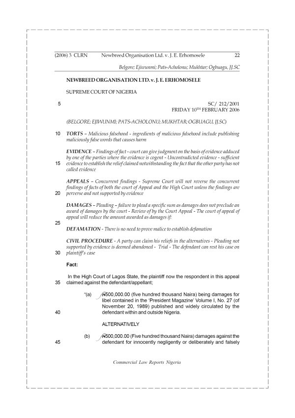 Olajide Ashcroft v. Societe Genenrale Bank Ltd & 4 Ors