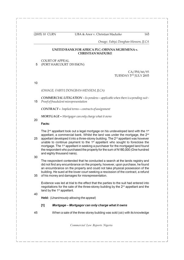 United Bank for Africa Plc & Anor v. Christian Maduike