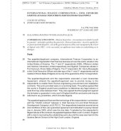 INT’L FINANCE CORPORATION v. DSNL OFFSHORE LTD & 2 ORS